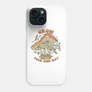 Cottagecore mushroom retro motivational Phone Case