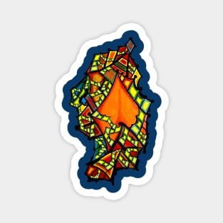 Above Orange Rooftops Magnet