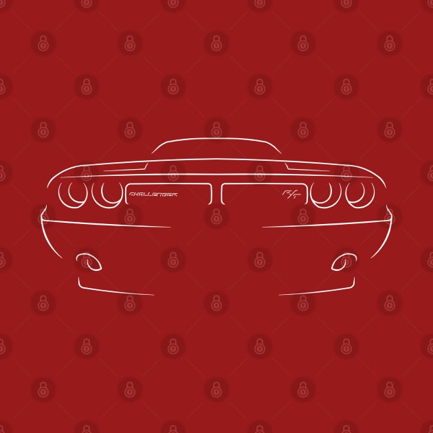 Dodge Challenger R/T Shaker - front stencil, white by mal_photography