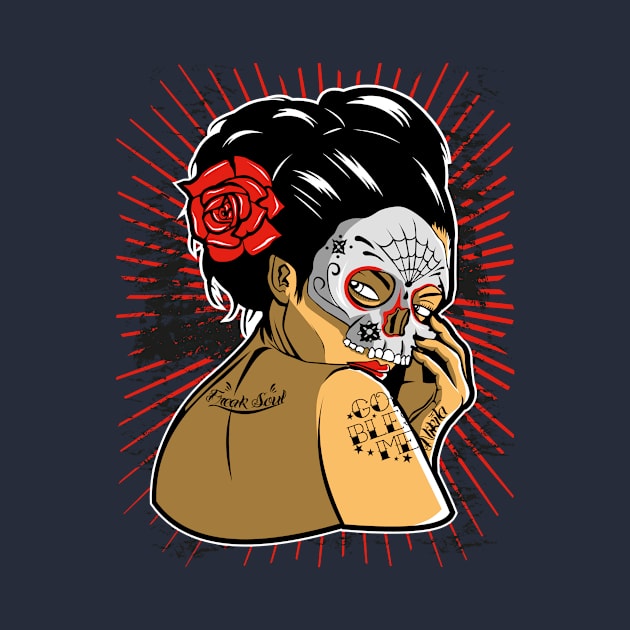 Skull Geisha by fatline