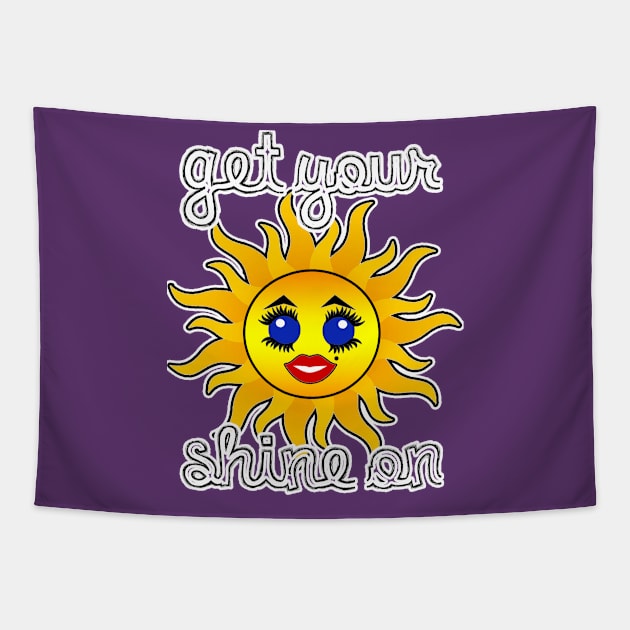 Get your shine on Kawaii Sun Tapestry by artbyomega