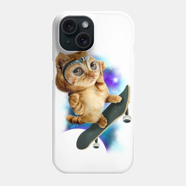 SKATEBOARD CAT Phone Case by ADAMLAWLESS