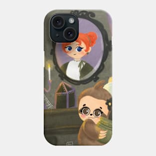 sloth in haunted house Phone Case