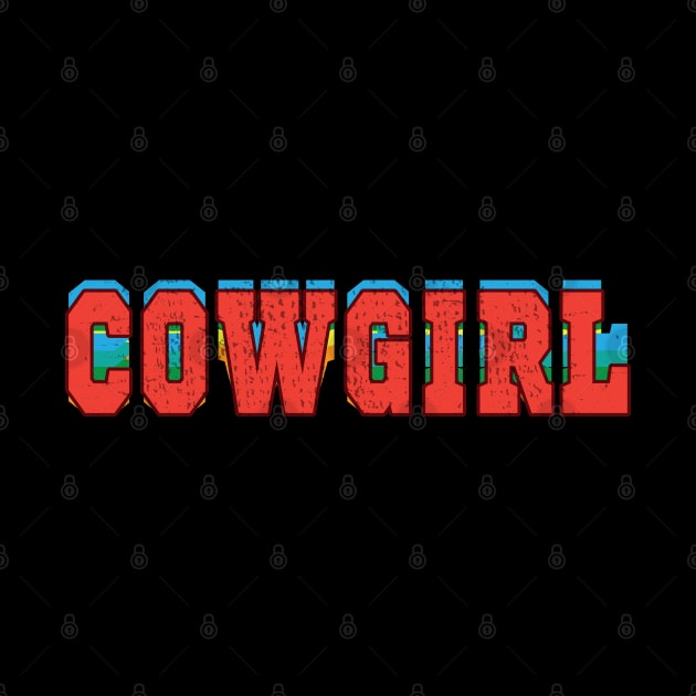 Cowgirl // Vintage Typography Design by Trendsdk