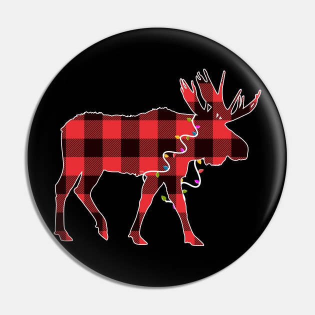 Santa Deer Plaid Red Buffalo Animal Merry Christmas Pajamas Family Pin by Johner_Clerk_Design