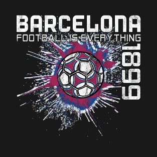 Football Is Everything - FC Barcelona Splatter Strike Vintage T-Shirt