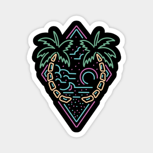 neon summer monoline Magnet