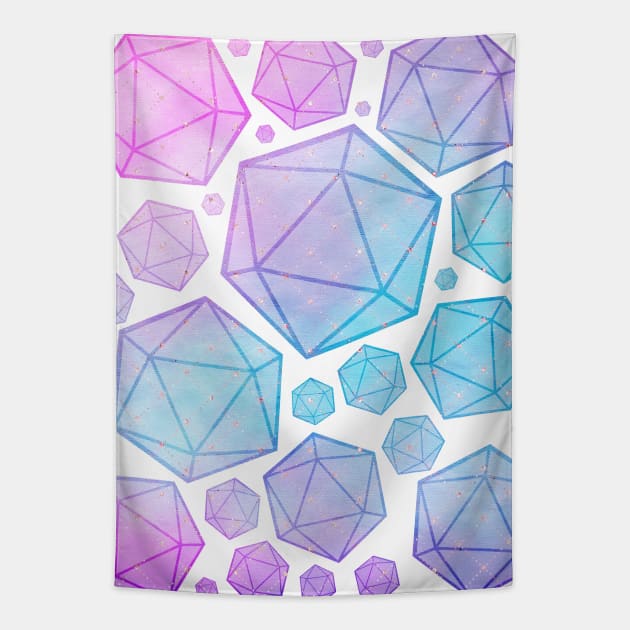 d20 Glow Tapestry by EmrysMartigan