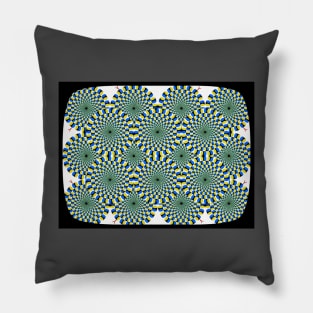 Spinning Wheels Optical Illusion Pillow