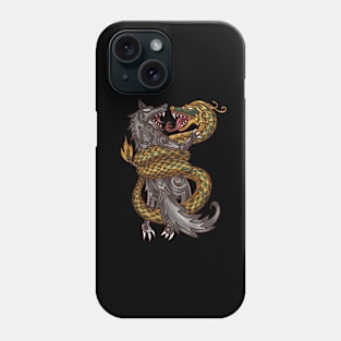 Viking Titans: Jormungandr and Fenrir, the Monsters of Norse Mythology Phone Case