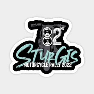 82nd Sturgis motorcycle rally teal and grey Magnet