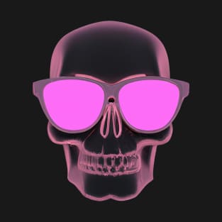 Pink Skull Sunglasses Retro XRay Colorful T-Shirt