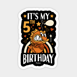 5th Birthday Fish Gifts Magnet