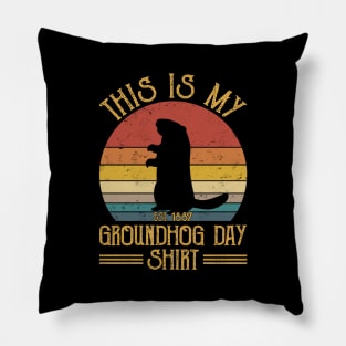 This Is My Groundhog Day Funny Rodent Lover Pillow