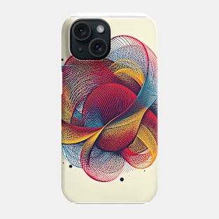 Psychedelic looking abstract illustration spirograph swirls Phone Case