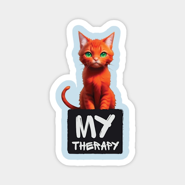 Just My Therapy Support Cat Magnet by Dmytro