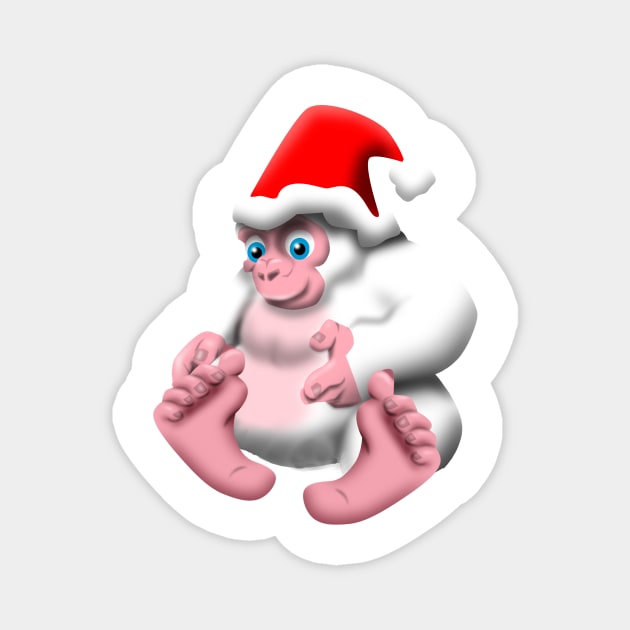 Christmas Yeti Magnet by Wickedcartoons