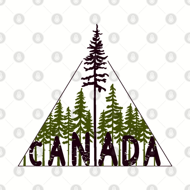 Canada with trees by artsytee