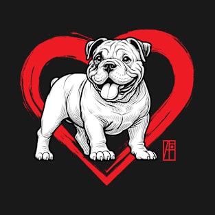 I Love My English Bulldog - I Love my dog - Friendly dog T-Shirt