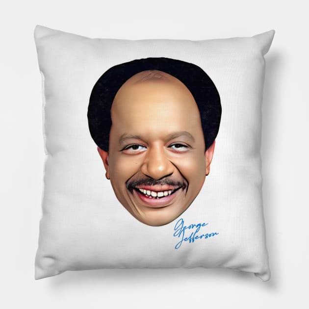 George Jefferson - Retro Fan Design Pillow by DankFutura