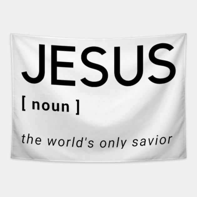 Jesus Christ Savior Christian Graphic Tapestry by SOCMinistries