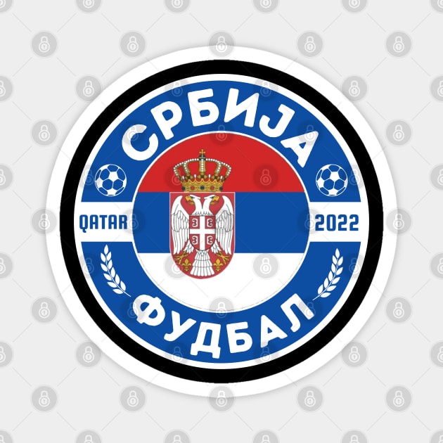 Serbia World Cup Magnet by footballomatic