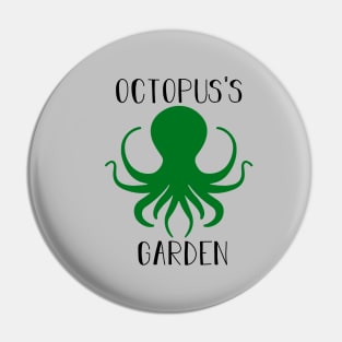 Octopuss Garden, black green Pin