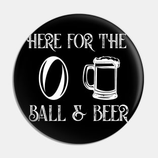 Balls & beer funny american football alley sport drinking Pin