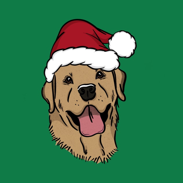 Yellow Lab Santa Christmas by rmcbuckeye