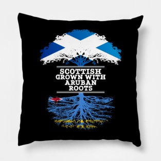 Scottish Grown With Aruban Roots - Gift for Aruban With Roots From Aruba Pillow