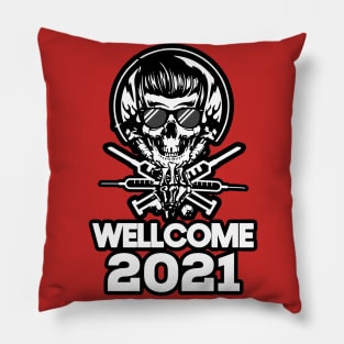 New Year skull Pillow