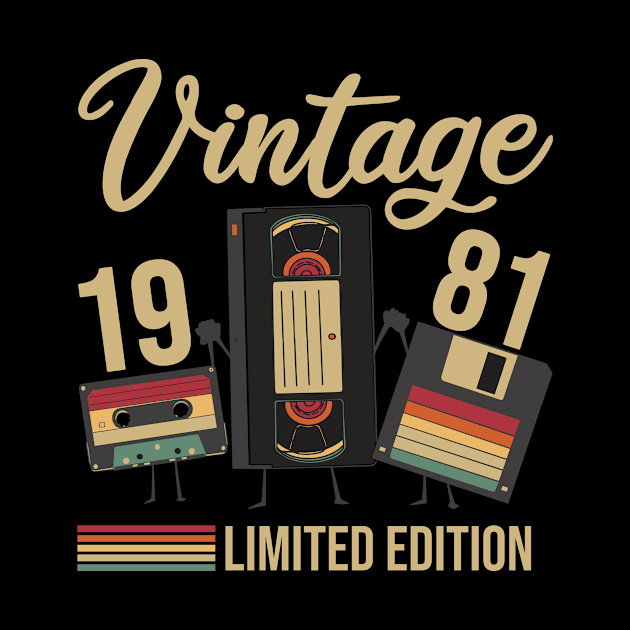 Cassette Cassette Tape 1981 Vintage Gift T-Shirt by POS