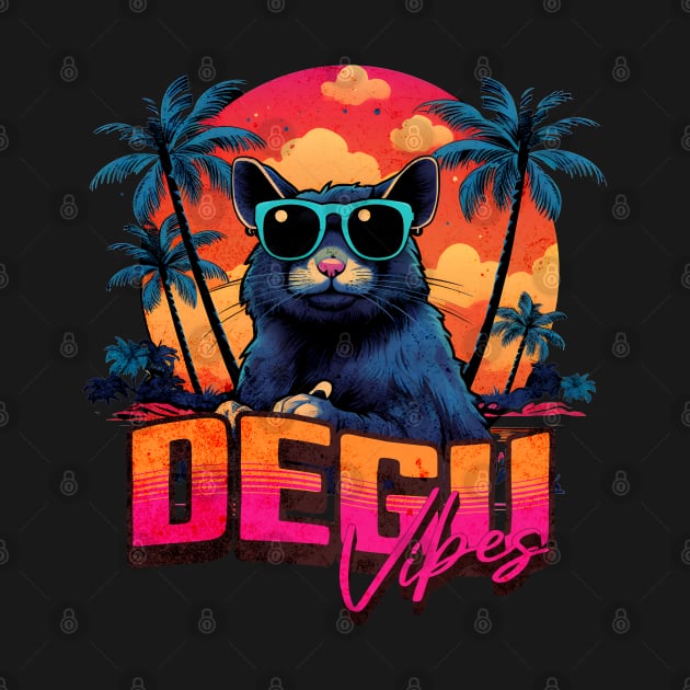 Retro Wave Degu Miami by Miami Neon Designs