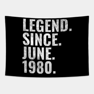 Legend since June 1980 Birthday Shirt Happy Birthday Shirts Tapestry