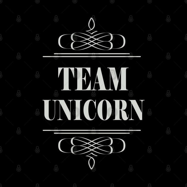 Team Unicorn Grey Swirls by Miozoto_Design