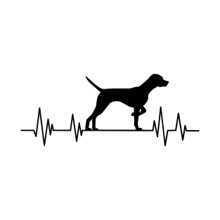 pointer Heartbeat dog Heartbeat pointer Silhouette T-Shirt