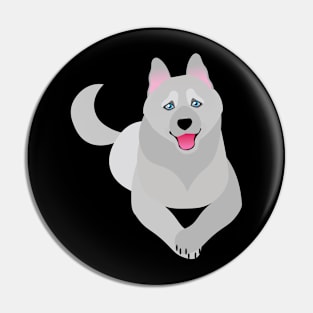 Gray Husky Pin