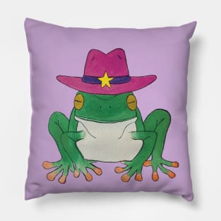 Cowboy Hat Frog Pillow