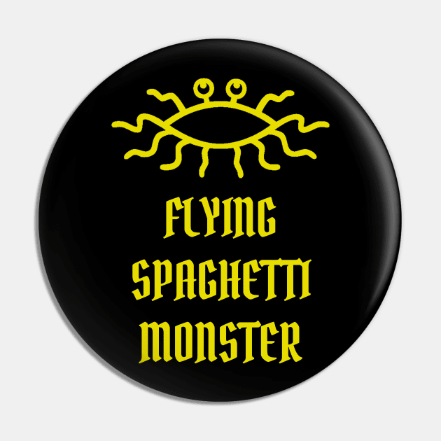 Flying Spaguetti Monster Pin by Hater Panda