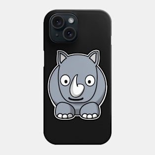 ❤️ Endangered Iconic Mammal Species, Cute Rhino Phone Case