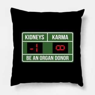 Kidney Donor Infinity Karma Scoreboard Organ Transplant Pillow