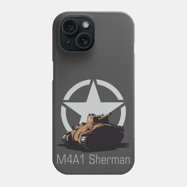 US Tank M4A1 Sherman Edit Phone Case by FAawRay