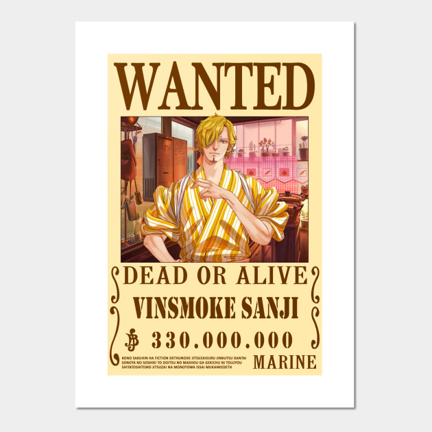 Vinsmoke Sanji One Piece Wanted - Sanji - Posters and Art ... Sanji de plus en plus recherché !