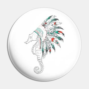 seahorse headdress Pin