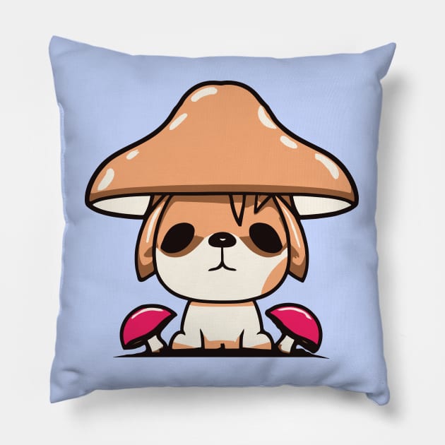 Merle Pitbull kawaii funny dog Pillow by Kawaii Bomb