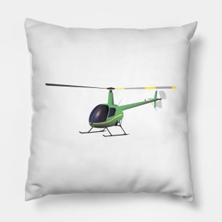 Light Green and Yellow Helicopter Pillow