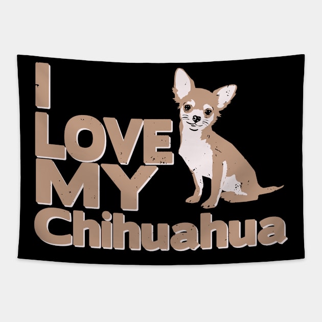 I love my chihuahua Tapestry by absolemstudio