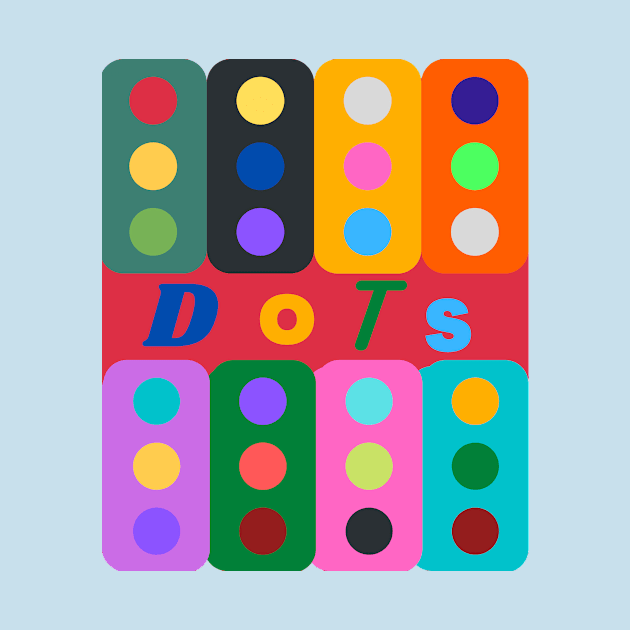 Colorful Dots Retro Design by jetartdesign