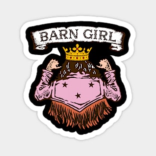 Barn Girl I Equestrian Pony Horse Fan Magnet