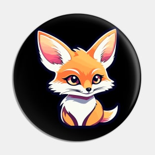 Fennec Fox Illustration Pin